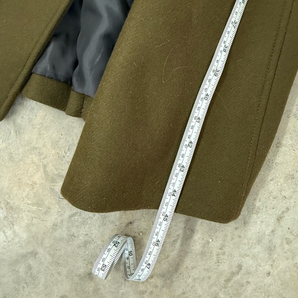 ASOS Olive Green Wool Blend Coat - Picture 10 of 12